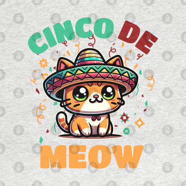 Cinco De Meow Cat Lover by Odetee